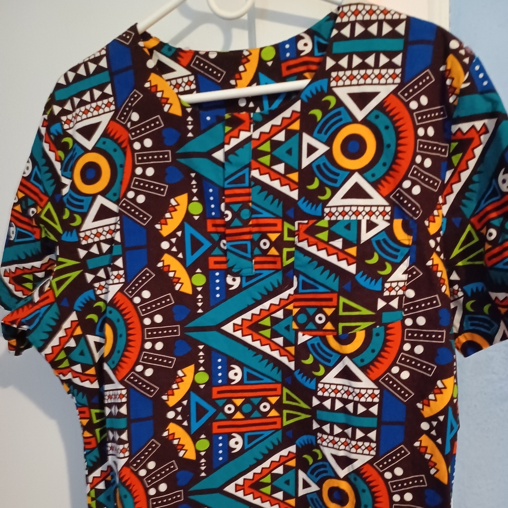 DIOP colorful geometric s/s short